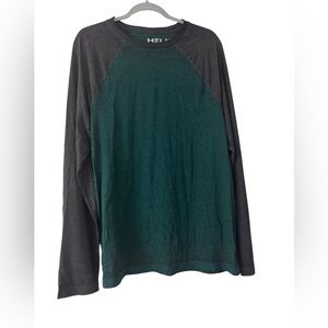 Helix Men's Green and Black/Gray Shirt Size Large EUC